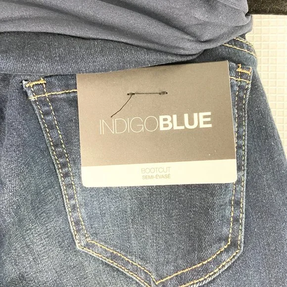 Motherhood Maternity Indigo Blue Boot Cut Petite Extra Small - Picture 9 of 13